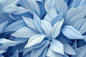 bianca blu le foglie astratto sfondo. generativo ai foto