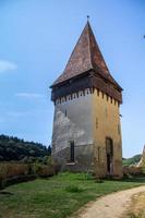 chiesa fortificata a biertan, sibiu, romania, settembre 2020.,torre foto