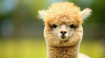 incantevole alpaca fascino, ai generativo foto