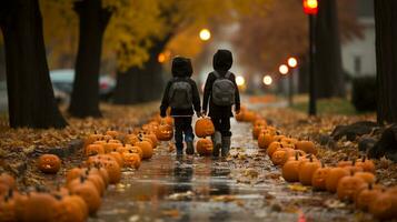 misterioso Halloween passeggiare, generativo ai foto