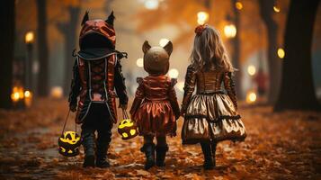 misterioso Halloween passeggiare, generativo ai foto