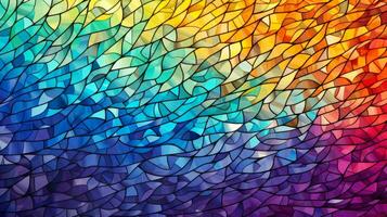 intricato mosaico di colori nel ipnotizzante sfondo. generativo ai foto