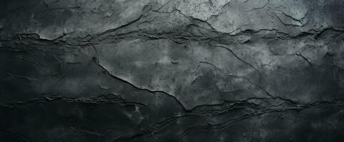 buio grigio pietra struttura sfondo con crepe e graffi. nero pietra parete. ai generato. foto