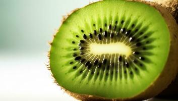 avvicinamento di gustoso Kiwi. ai generato foto