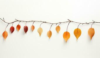 autunno le foglie sfondo con gratuito spazio per testo. ai generato foto