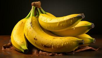 freschezza e vivacità di natura catturato nel un' salutare Banana merenda generato di ai foto