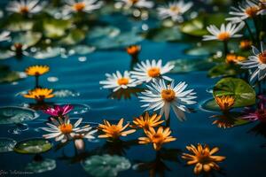 cresce su acqua tremendo scala cattura della natura fascino. acuto schietto componenti e inimmaginabile bokeh aderire fascino. creativo risorsa, ai generato foto