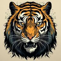 tigre testa . vettore illustrazione per il tuo design. foto