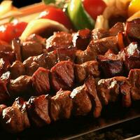 allettante shish kebab di generativo ai foto