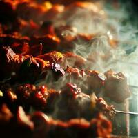 buongustaio shish kebab artigianale con generativo ai foto