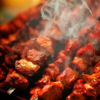 buongustaio shish kebab artigianale con generativo ai foto