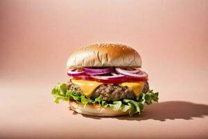 buongustaio formaggio hamburger generativo ai foto