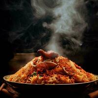 allettante basmati biryani perfezione di ai creazione foto