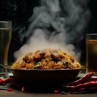 aromatico basmati biryani artigianale con generativo ai foto