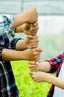 unità, lavoro di squadra unità gruppo unità d'animo potere mettere le mani foto