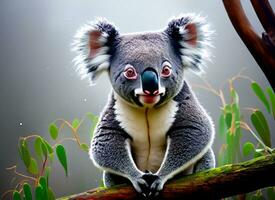 koala seduta nel il mezzo di il foresta foto