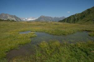 paesaggio di il Alpi nel Francia nel estate foto