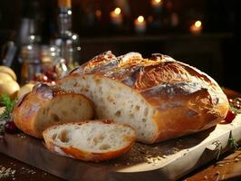 ai generativo forno pasticceria delizioso pane foto