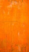 sporco e Esposto alle intemperie arancia calcestruzzo parete sfondo struttura. ai generato foto