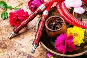 shisha con rosa tabacco foto