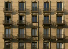 edificio finestre parete Visualizza. creare ai foto