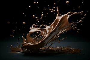 cremoso cacao cioccolato spruzzata. creare ai foto