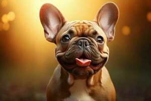 testardo carino francese bulldog. creare ai foto