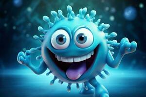 fantasia blu virus. creare ai foto