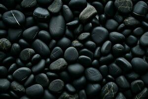 strutturato nero pietre sfondo. creare ai foto