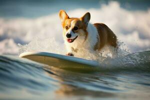 durevole corgi tavola da surf. creare ai foto