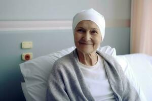 cancro malato anziano donna. creare ai foto