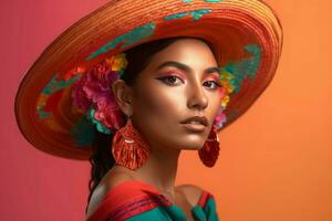 foto messicano donna. creare ai