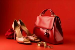 donna scarpe rosso Accessori. creare ai foto