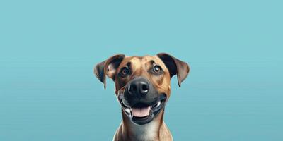 cane ritratto su un' minimo sfondo, ai generativo foto