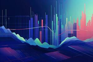 un astratto illustrazione di un' grafico grafico. generativo ai foto