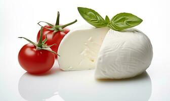 macro Mozzarella formaggio bloccare, ai generativo foto