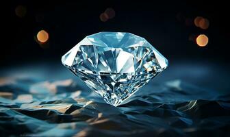 diamante bellissimo diamante pietra macro, ai generativo foto