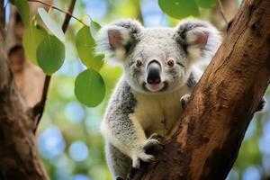 ai generativo Visualizza di carino koala nel natura foto