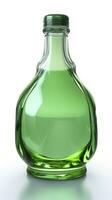 gelatina verde, 3d rendering, solido colore bottiglia. ai generativo foto