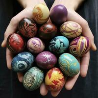Pasqua colorato uova, creare ai foto