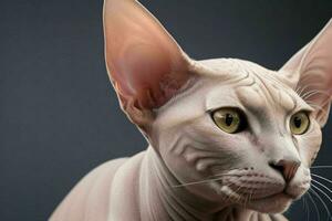 ritratto di un' sphynx gatto. ai generativo professionista foto