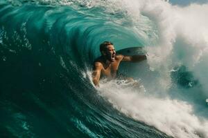 un' bodysurfing avventura nel il onde foto