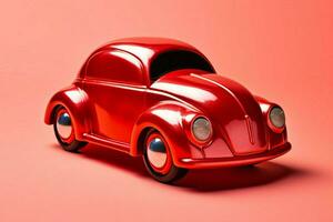 un' brillante rosso giocattolo auto foto