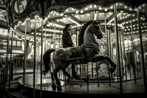 equitazione su un' giostra foto