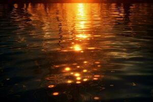 il riflessione di il sole su il acqua foto