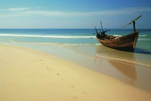il serenità e quiete di un' spiaggia su il africano foto