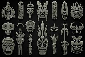 tribale simboli che rappresentano Comunità e tradizione foto