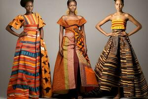 uso di africano tessuti e colori nel contemporaneo c foto
