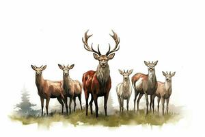 un' gruppo di cervo di animali illustrazione foto