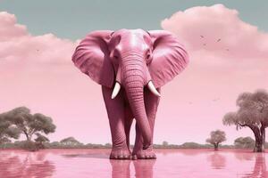 un' manifesto quello ha un' rosa elefante su esso foto